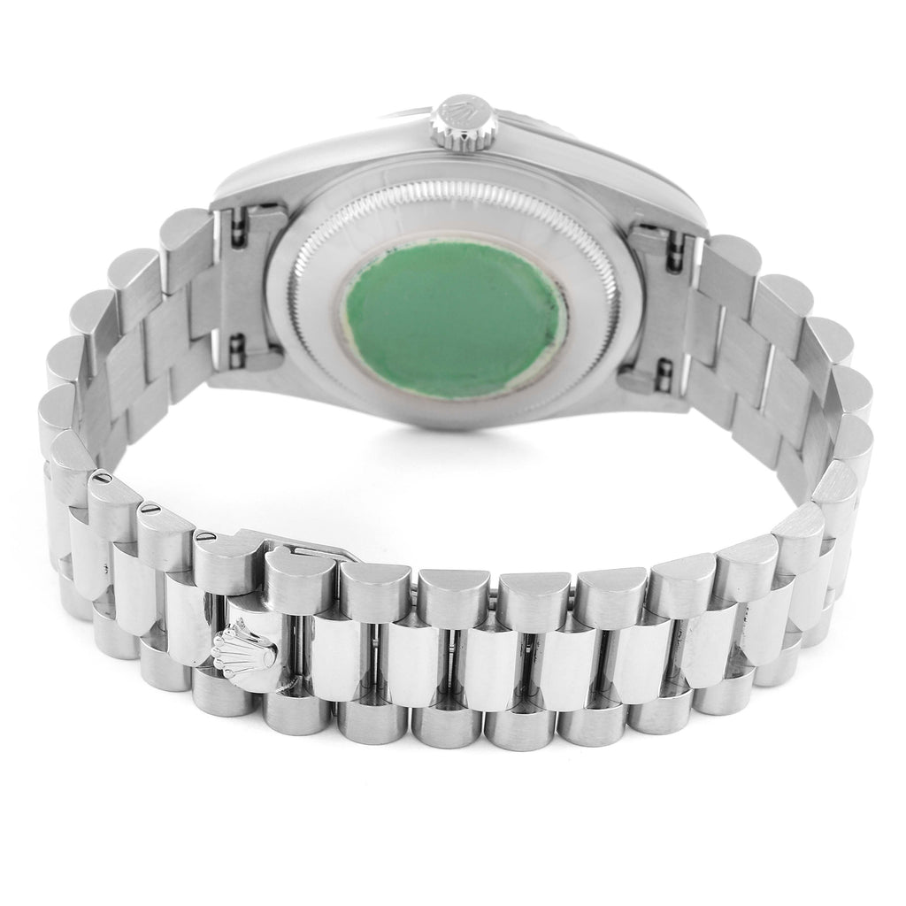 Rolex President Day-Date 36mm White Gold Diamond Mens Watch 18239 Box Papers