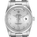 Rolex President Day-Date 36mm White Gold Diamond Mens Watch 18239 Box Papers