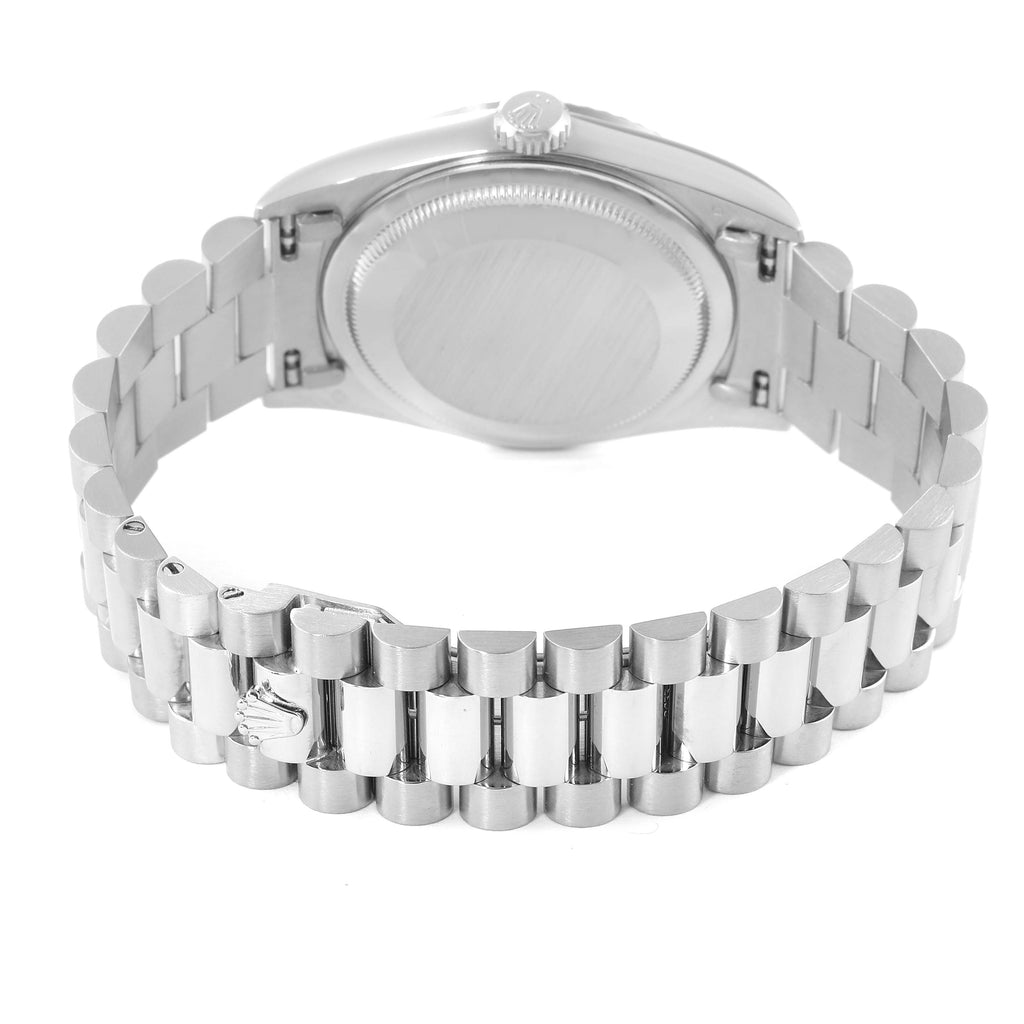 Rolex President Day-Date 36mm White Gold Silver Dial Mens Watch 18239