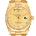Rolex President Day-Date 36mm Yellow Gold Champagne Dial Mens Watch 18038