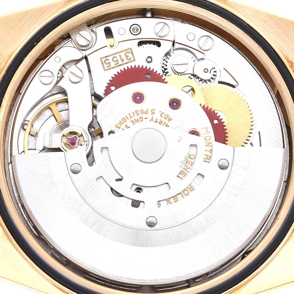 Rolex President Day-Date 36mm Yellow Gold Diamond Bezel Mens Watch 18348