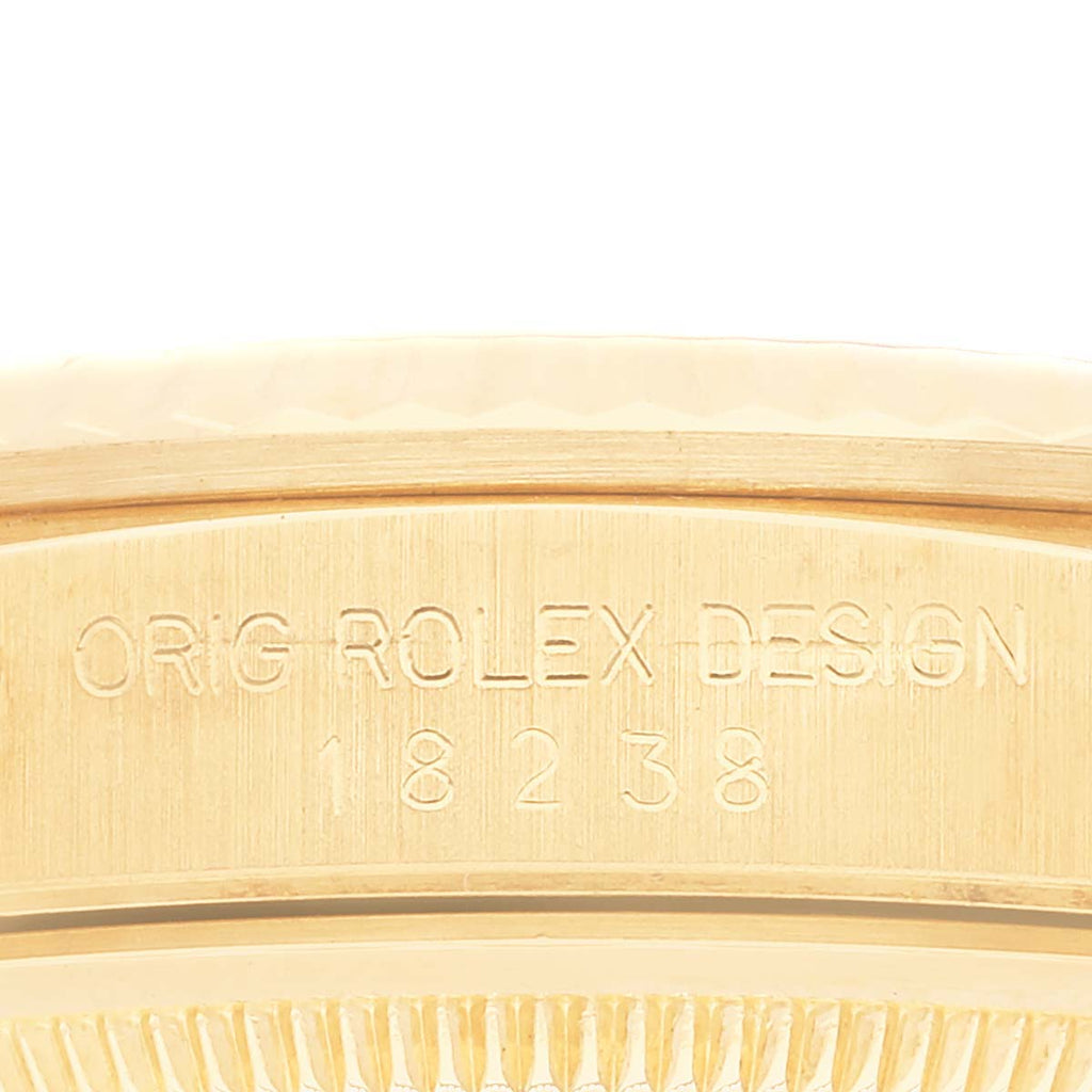 Rolex President Day-Date 36mm Yellow Gold Diamond Dial Mens Watch 18238
