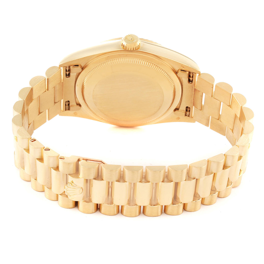 Rolex President Day-Date 36mm Yellow Gold Diamond Dial Mens Watch 18238