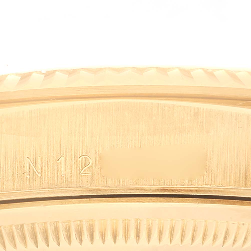 Rolex President Day-Date 36mm Yellow Gold Diamond Mens Watch 18238 + 2 Extra links