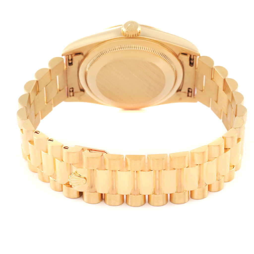 Rolex President Day-Date 36mm Yellow Gold Diamond Mens Watch 18238 + 2 Extra links
