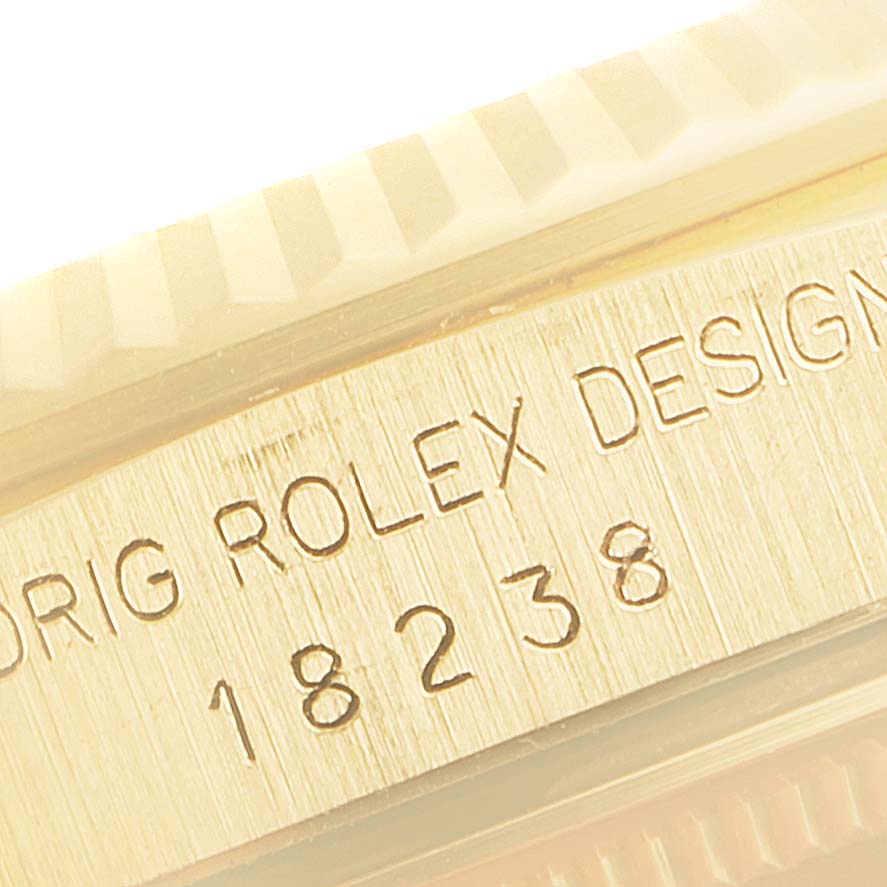 Rolex President Day-Date 36mm Yellow Gold Diamond Mens Watch 18238 Box Papers