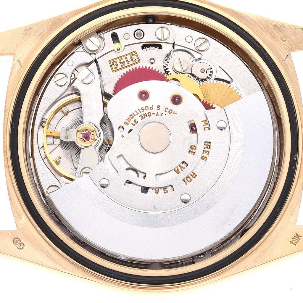 Rolex President Day-Date 36mm Yellow Gold Diamond Mens Watch 18238 Papers