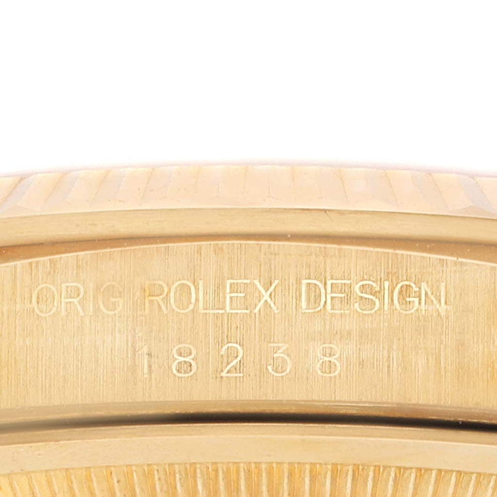 Rolex President Day-Date 36mm Yellow Gold Diamond Mens Watch 18238 Unworn NOS