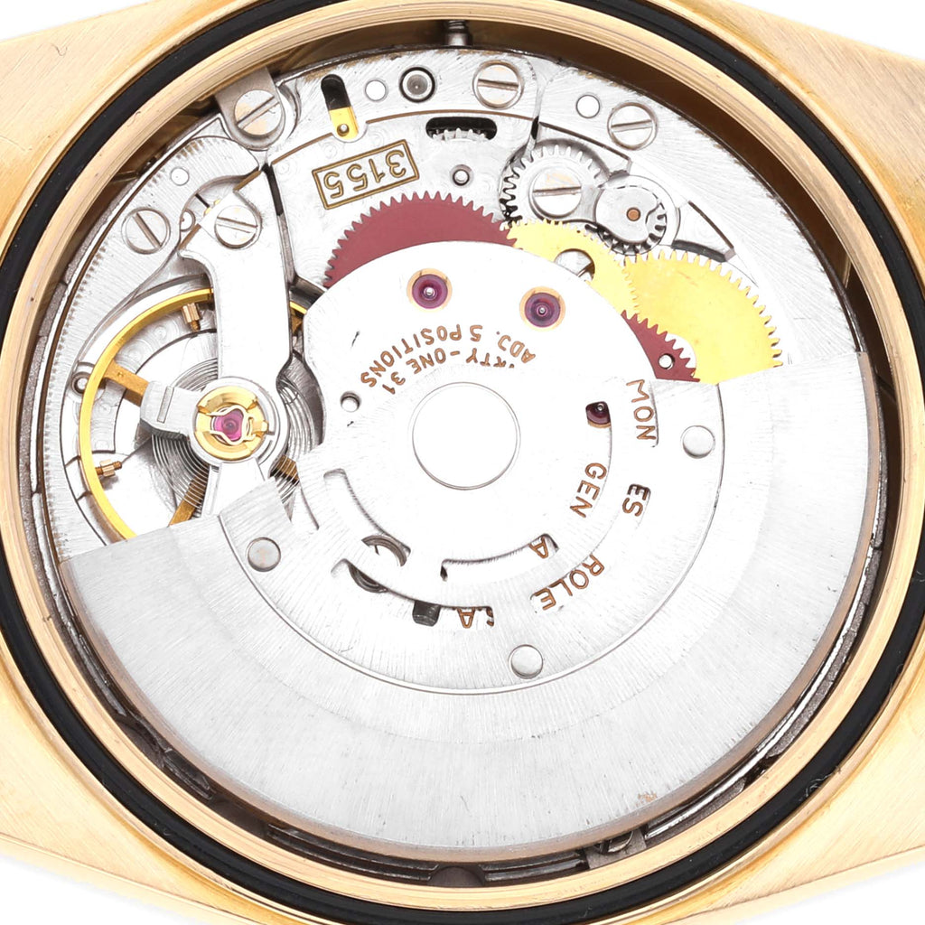 Rolex President Day Date 36mm Yellow Gold Diamond Mens Watch 18348 Box
