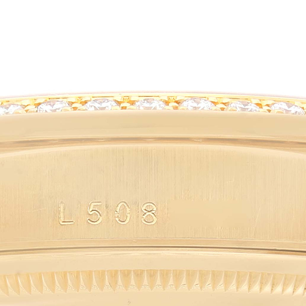 Rolex President Day Date 36mm Yellow Gold Diamond Mens Watch 18348 Box
