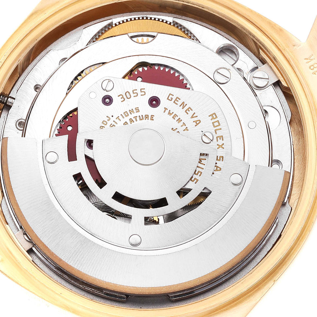 Rolex President Day-Date 36mm Yellow Gold Silver Dial Watch 18038