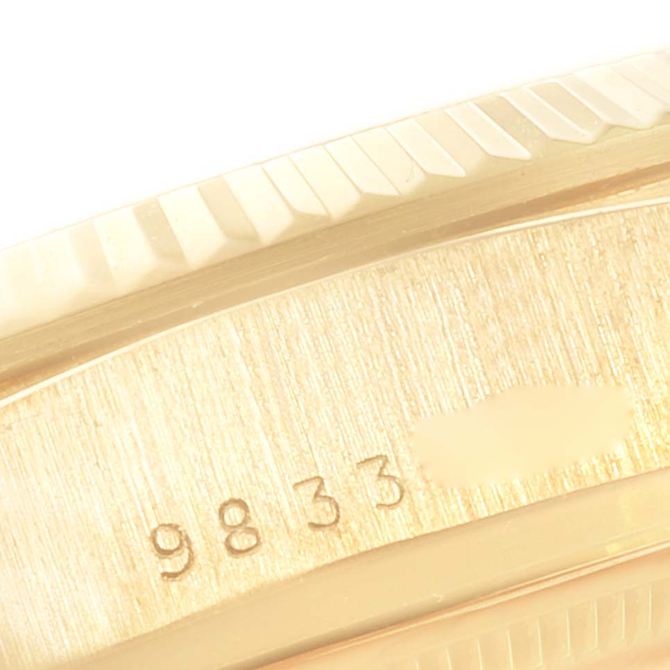 Rolex President Day-Date 36mm Yellow Gold Silver Dial Watch 18038 Box Papers