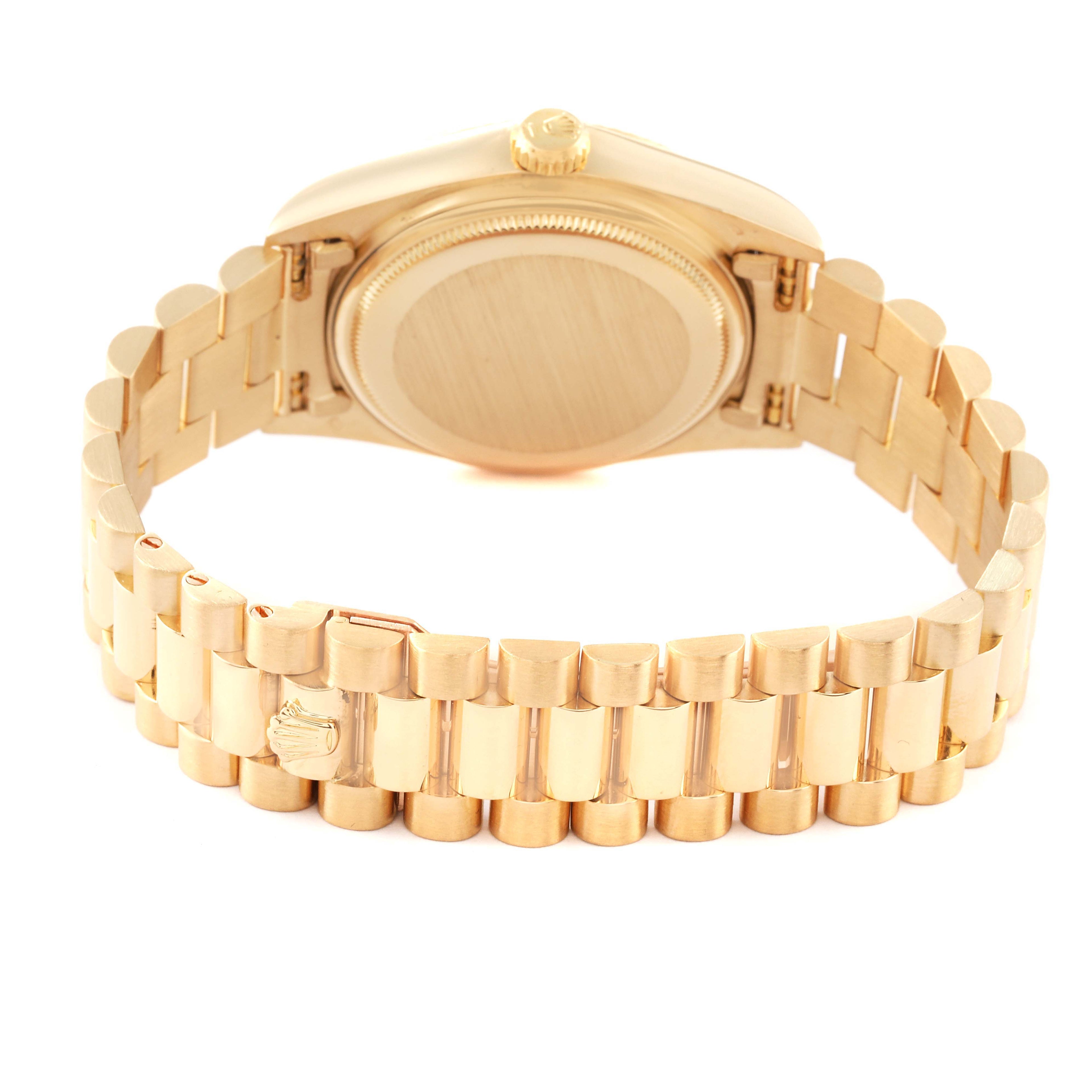 Rolex President Day-Date 36mm Yellow Gold White Dial Mens Watch 18038
