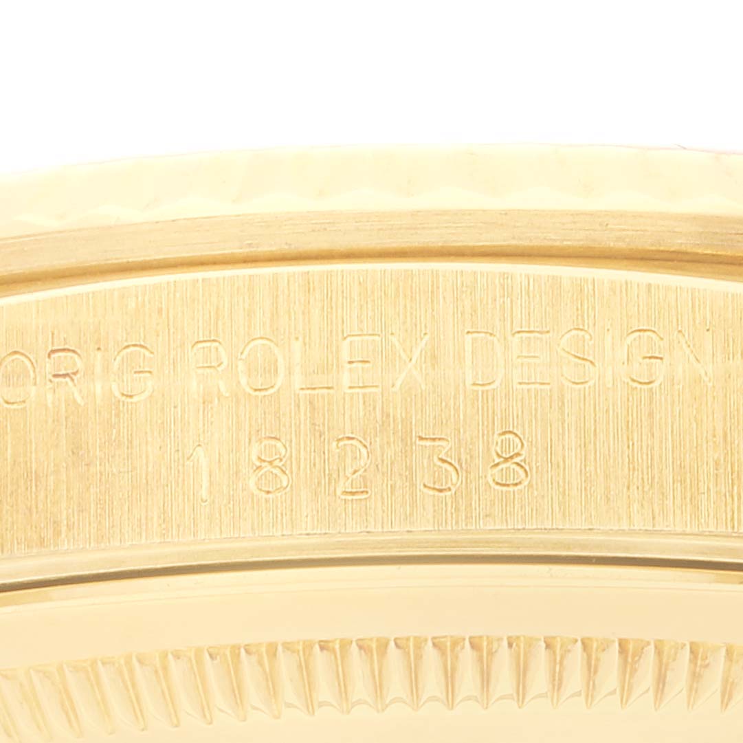 Rolex President Day-Date 36mm Yellow Gold White Dial Mens Watch 18238
