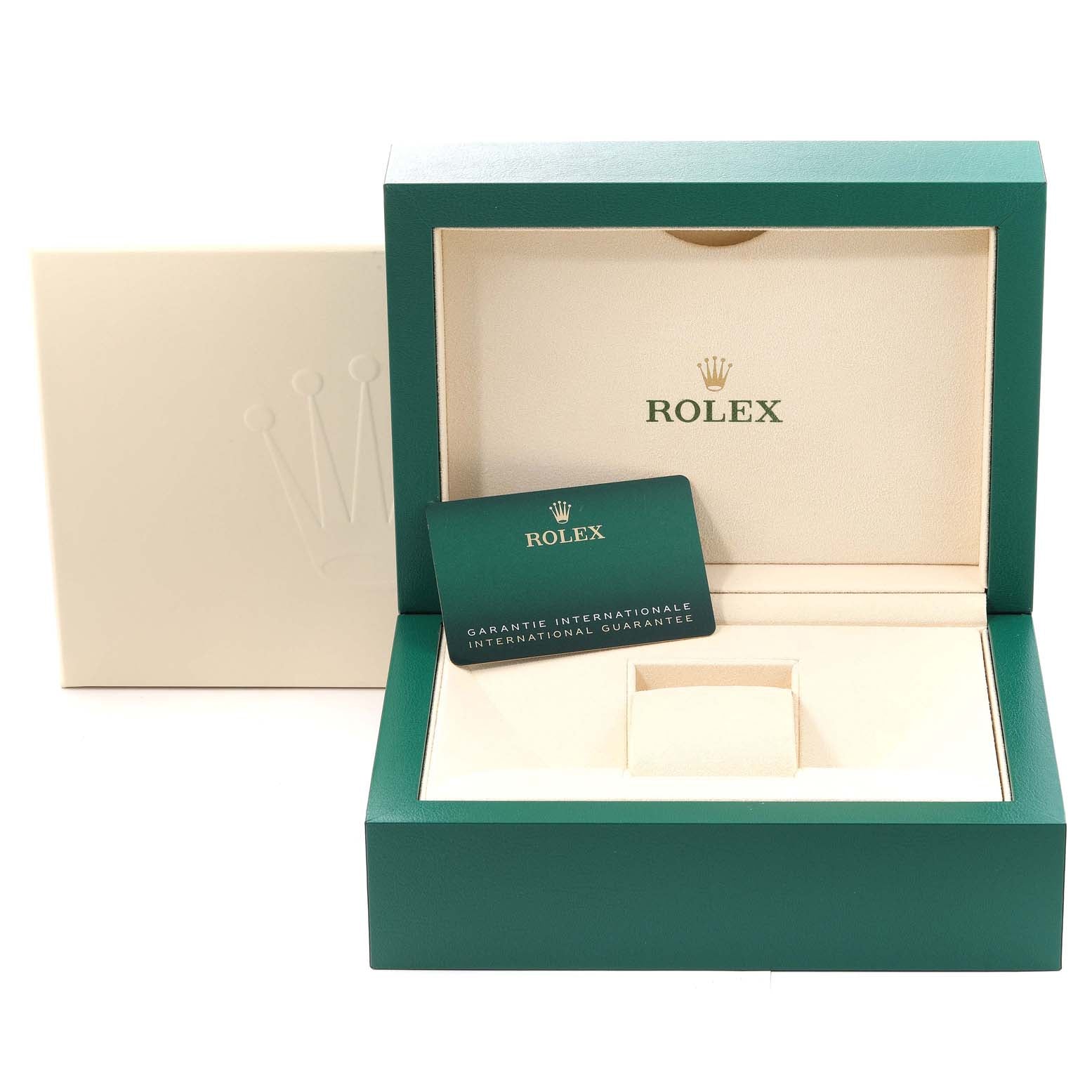 Rolex President Day-Date 40 Black Diagonal Dial Yellow Gold Mens Watch 228238 Box Card