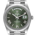 Rolex President Day-Date 40 Green Dial White Gold Watch 228239 Box Card