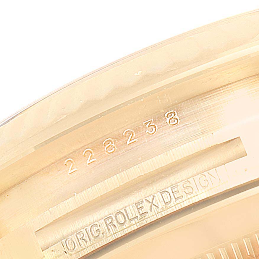 Rolex President Day-Date 40 Yellow Gold White Dial Mens Watch 228238 Box Card