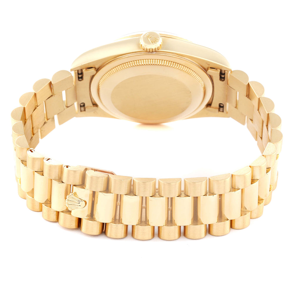 Rolex President Day-Date Black Dial Yellow Gold Mens Watch 18238
