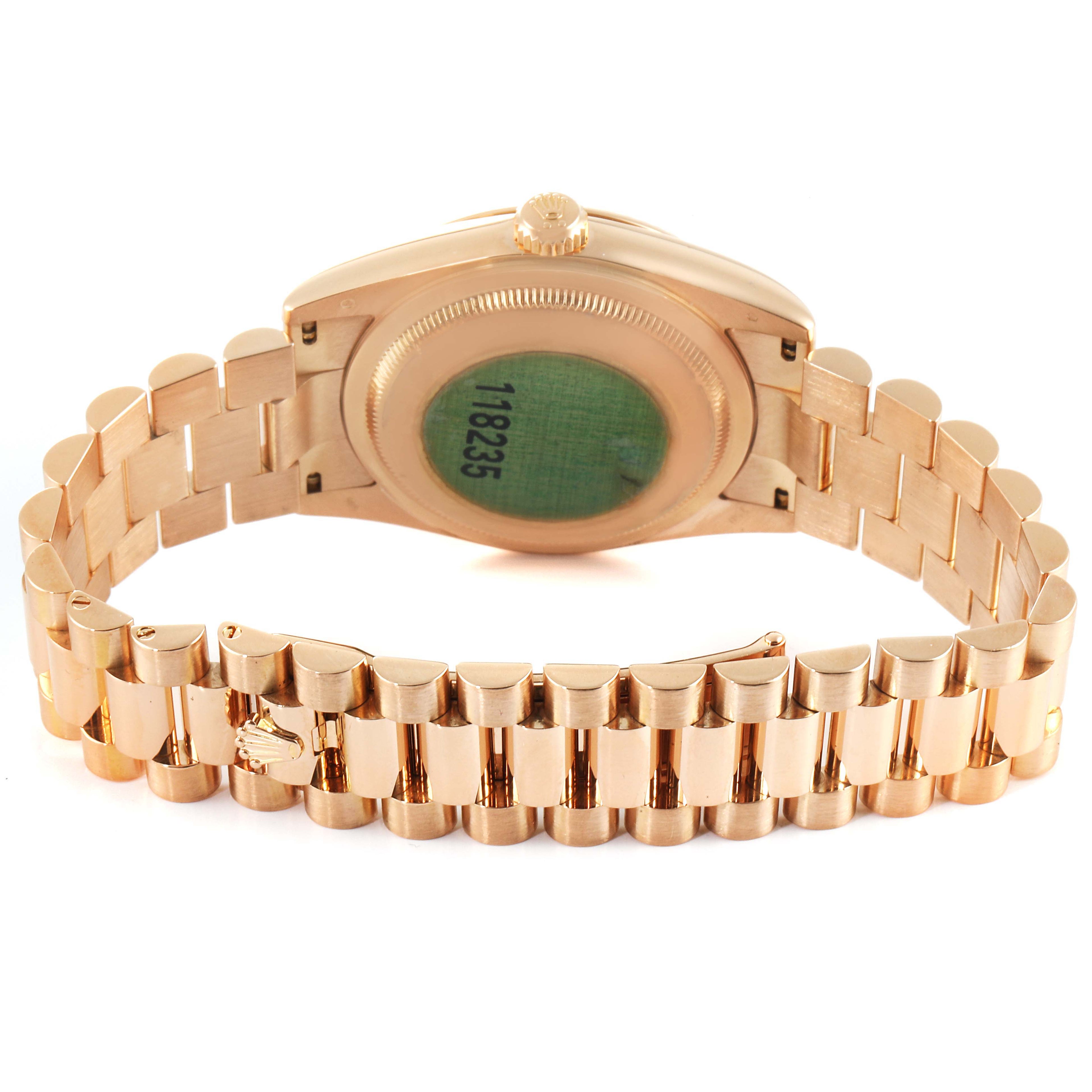 Rolex President Day Date Everose Gold MOP Dial Mens Watch 118235 Box Papers