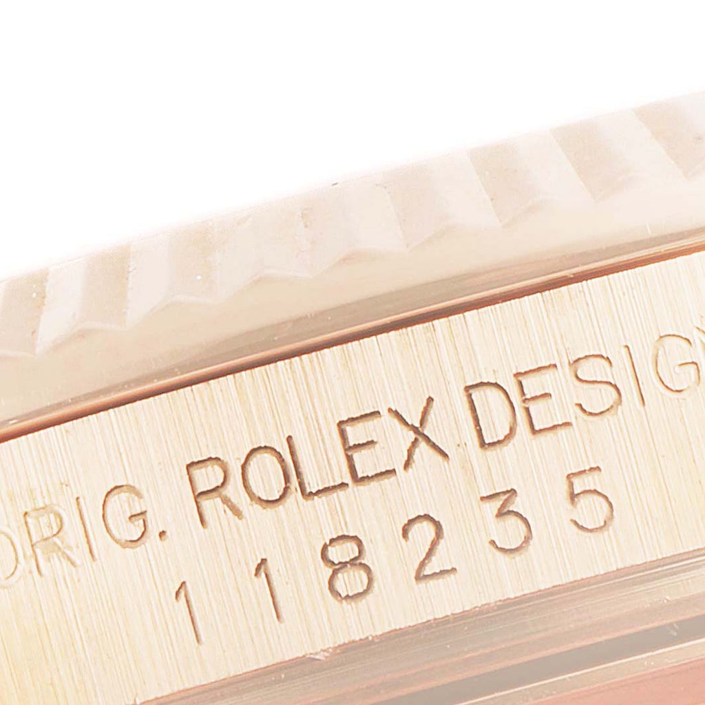 Rolex President Day Date Everose Gold MOP Dial Mens Watch 118235 Box Papers