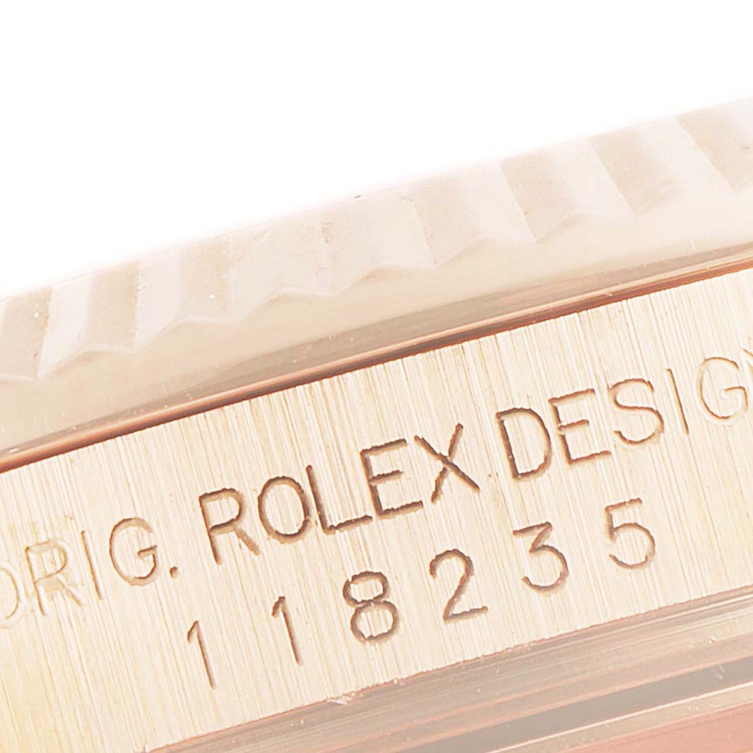 Rolex President Day Date Everose Gold MOP Dial Mens Watch 118235 Box Papers