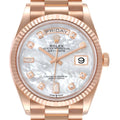 Rolex President Day Date Rose Gold MOP Dial Mens Watch 128235 Unworn