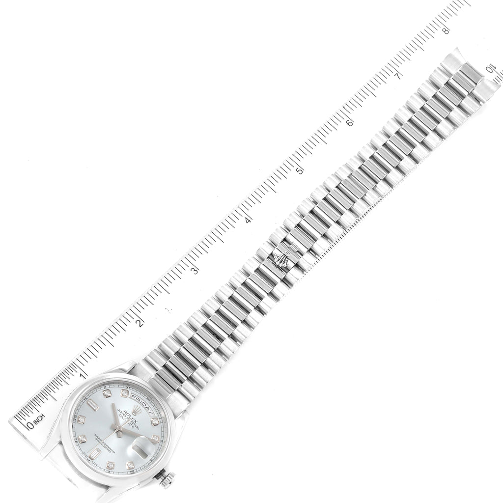 Rolex President Day-Date Platinum Diamond Dial Mens Watch 118206