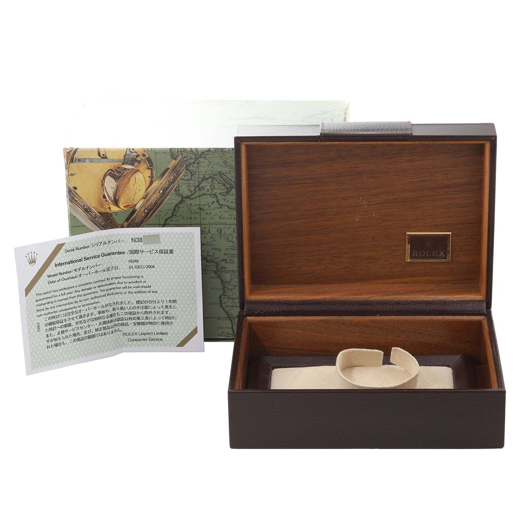 Rolex President Day-Date Platinum Diamond Mens Watch 18346 Box Service Papers