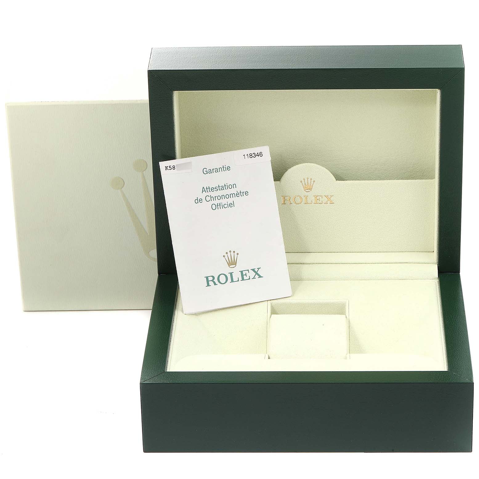 Rolex President Day-Date Platinum Ice Blue Dial Diamond Watch 118346 Box Papers