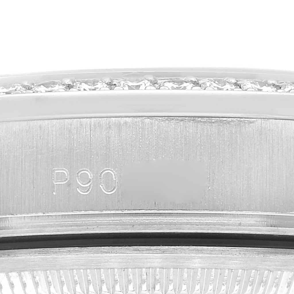 Rolex President Day-Date Platinum Ice Blue Diamond Dial Bezel Mens Watch 118346