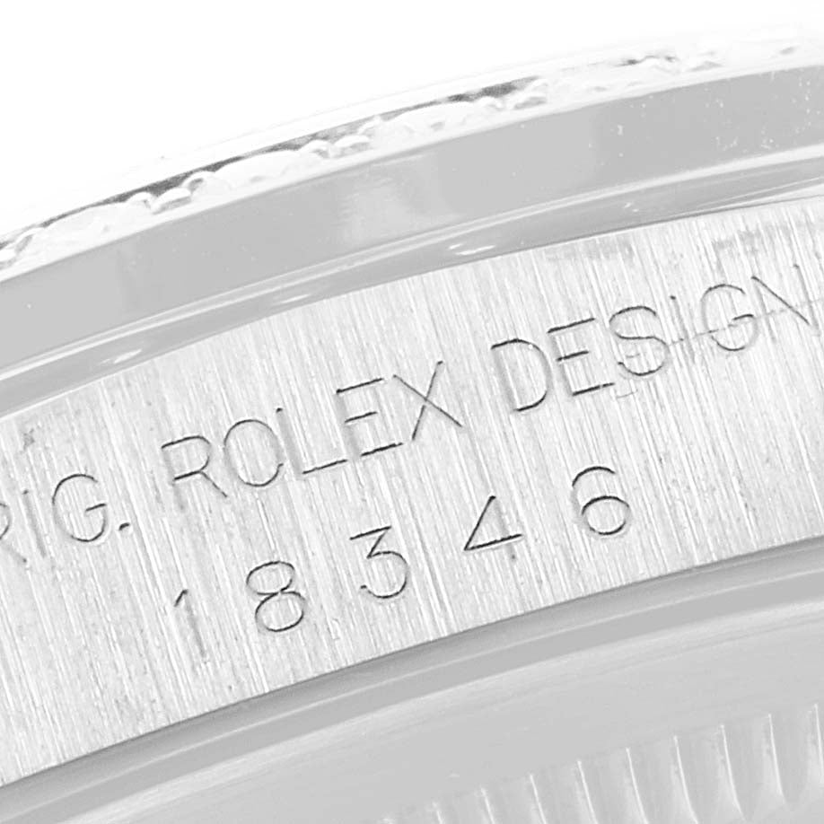 Rolex President Day-Date Platinum Myriad Diamond Dial Mens Watch 18346
