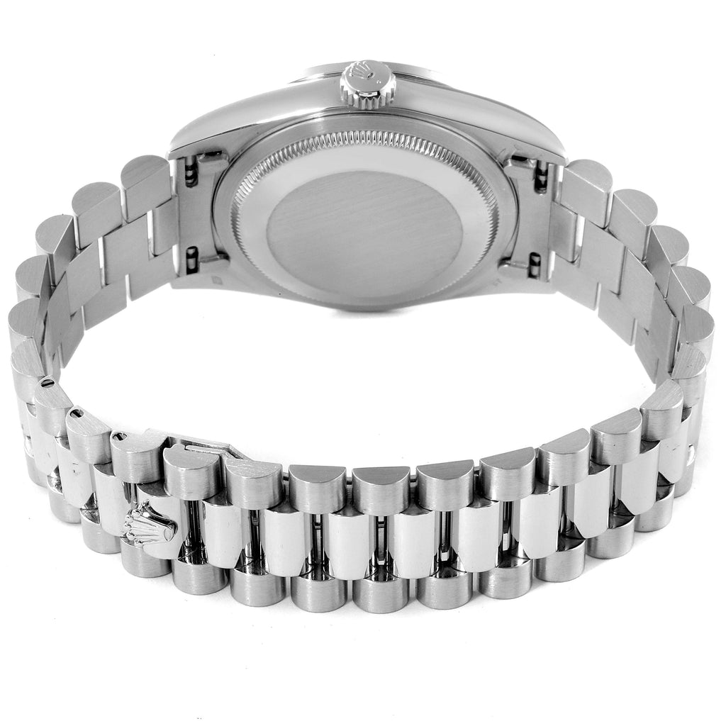 Rolex President Day-Date Platinum Myriad Diamond Dial Mens Watch 18346