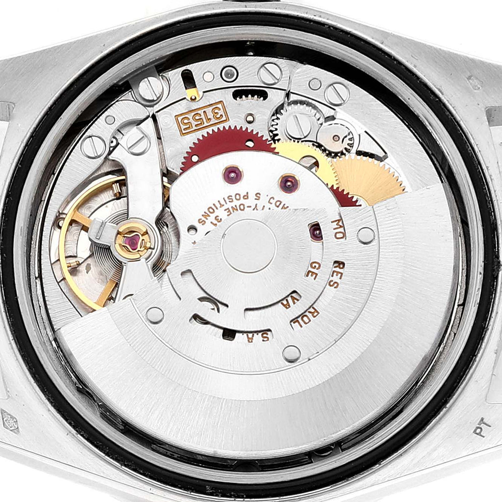 Rolex President Day-Date Silver Dial Platinum Diamond Mens Watch 18346