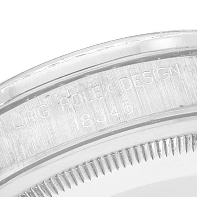 Rolex President Day-Date Silver Dial Platinum Diamond Mens Watch 18346