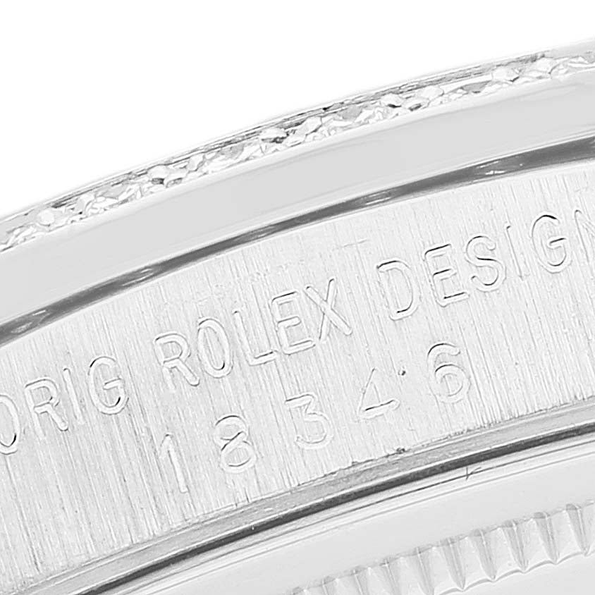 Rolex President Day-Date Platinum Diamond Dial Bezel Mens Watch 18346