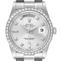 Rolex President Day-Date Platinum Diamond Dial Bezel Mens Watch 18346