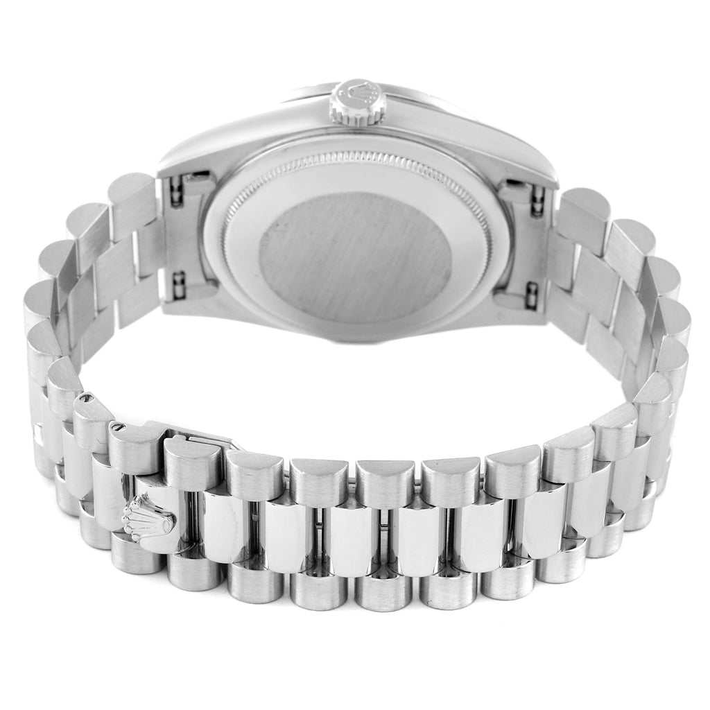 Rolex President Day-Date Platinum Diamond Dial Bezel Mens Watch 18346
