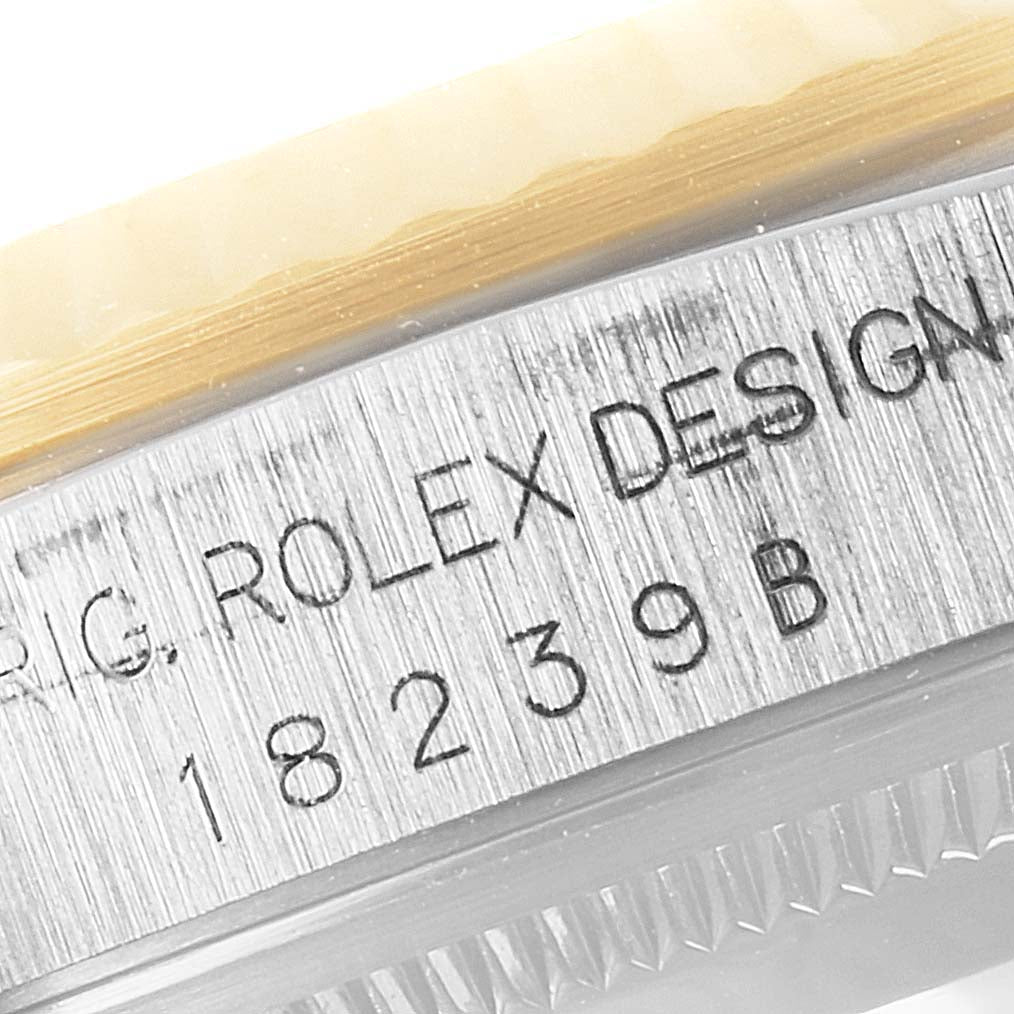 Rolex President Day-Date Tridor White Yellow Rose Gold Mens Watch 18239