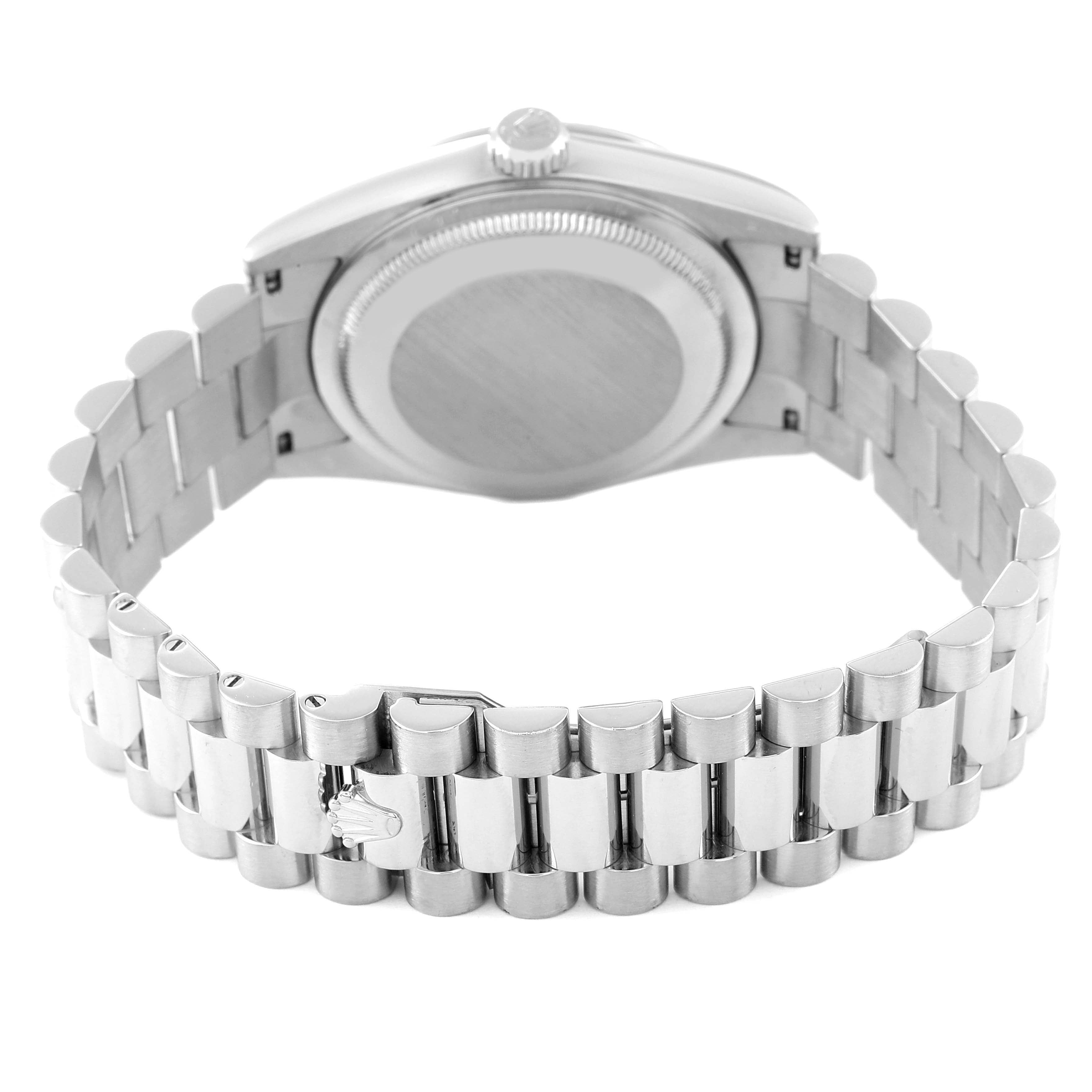 Rolex President Day-Date White Gold Bronze Diamond Dial Mens Watch 118239