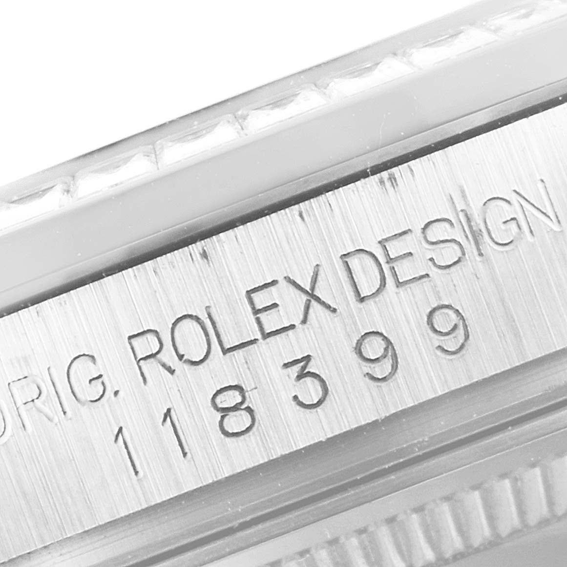 Rolex President Day-Date Blue Mother of Pearl White Gold Diamond Mens Watch 118399 Box Card