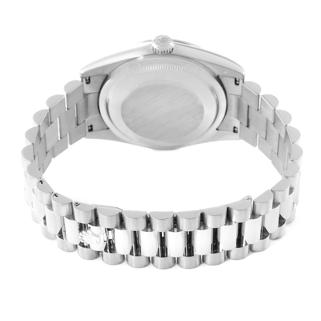 Rolex President Day-Date White Gold Diamond Dial Mens Watch 118239 ONE LINK ADDED