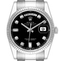 Rolex President Day-Date White Gold Diamond Dial Mens Watch 118239 Box Card