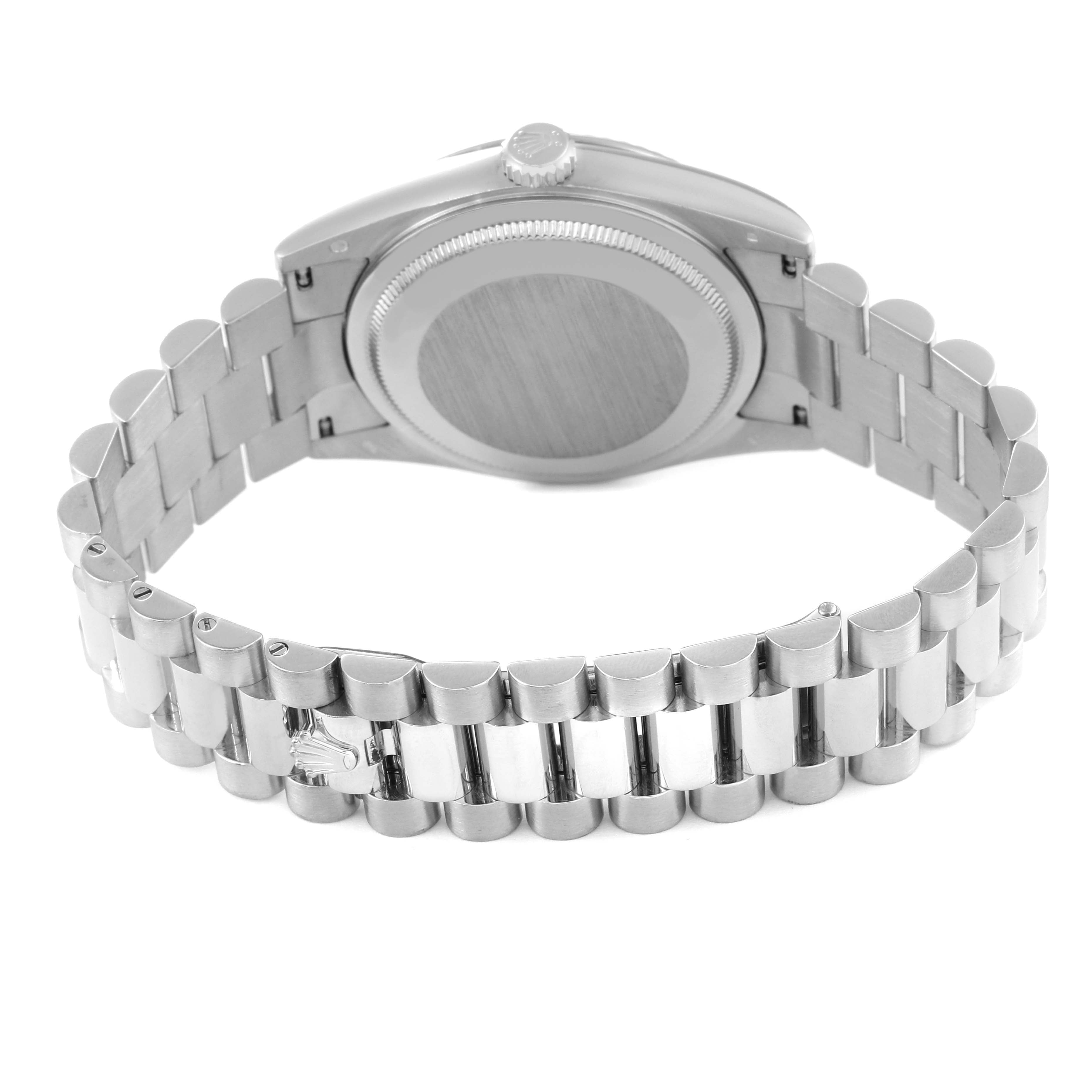 Rolex President Day-Date White Gold Diamond Dial Mens Watch 118239 Box Card