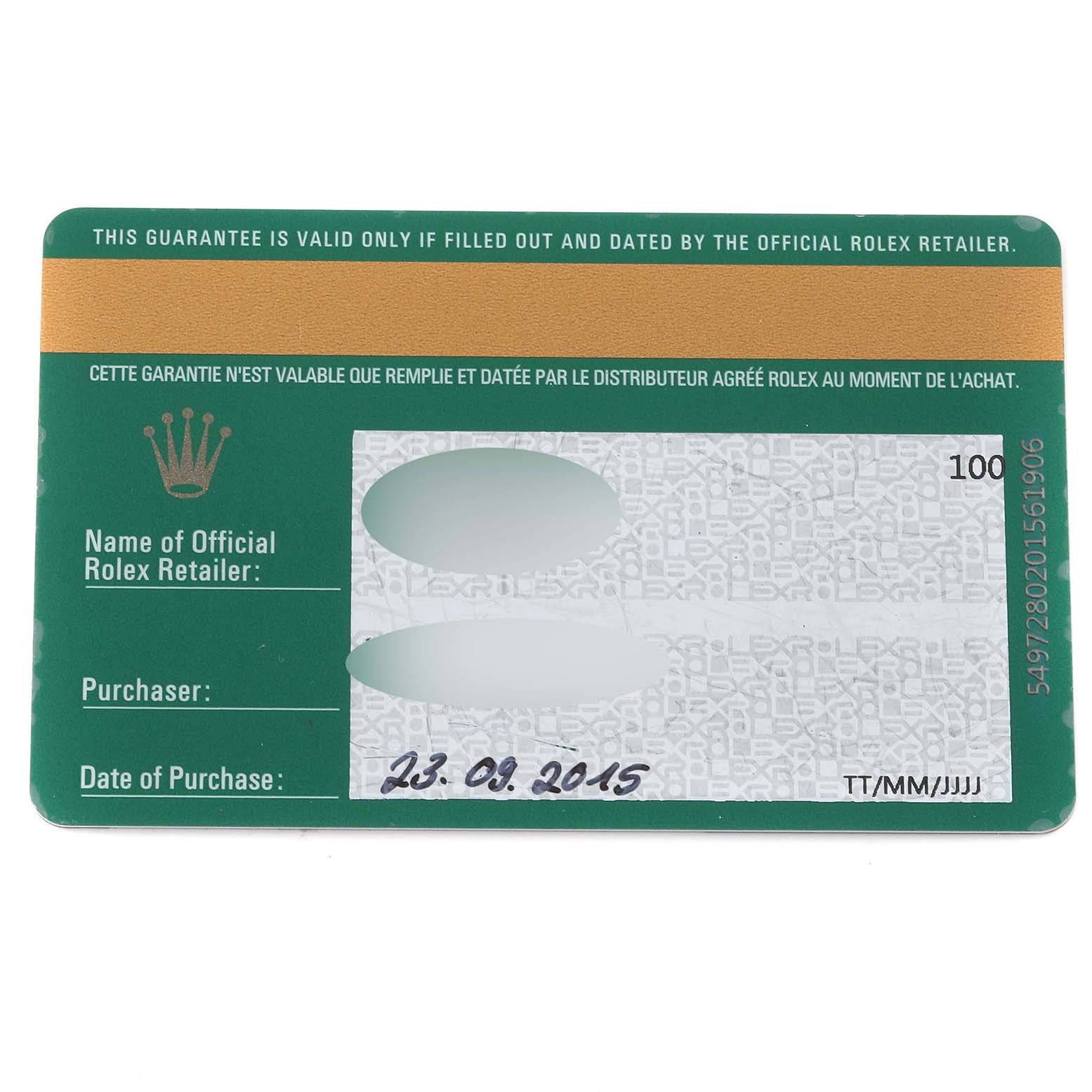 Rolex President Day-Date White Gold Diamond Dial Mens Watch 118239 Box Card
