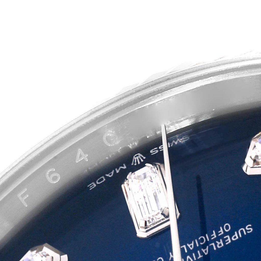 Rolex President Day-Date White Gold Diamond Dial Mens Watch 128239 Box Card