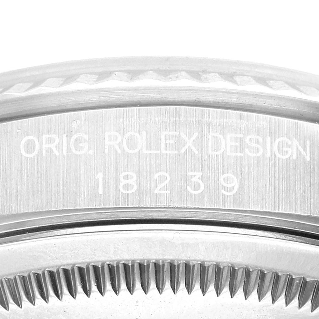 Rolex President Day-Date White Gold Diamond Mens Watch 18239 Box Papers