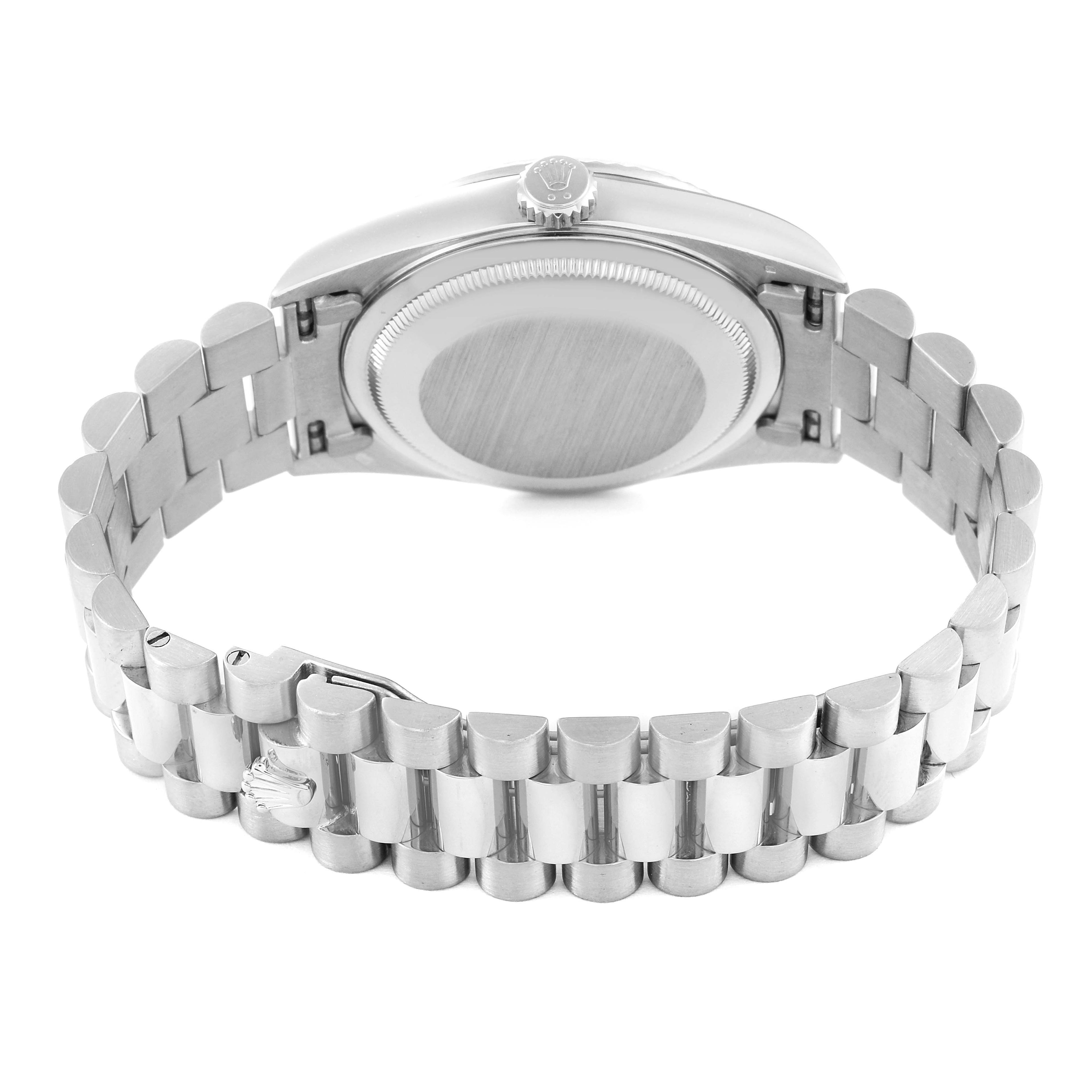 Rolex President Day-Date White Gold Diamond Mens Watch 18239 Box Papers