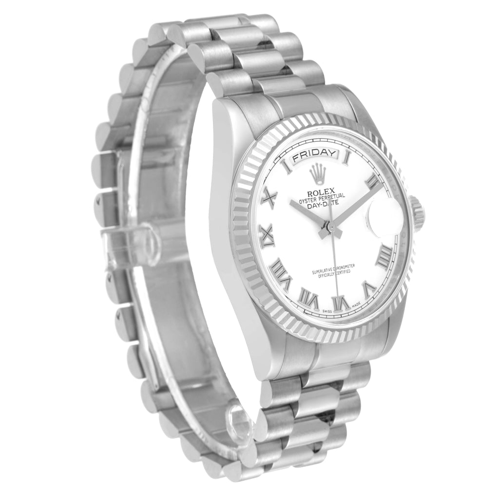 Rolex President Day-Date White Gold Mens Watch 118239 Box Card + 2 Extra links