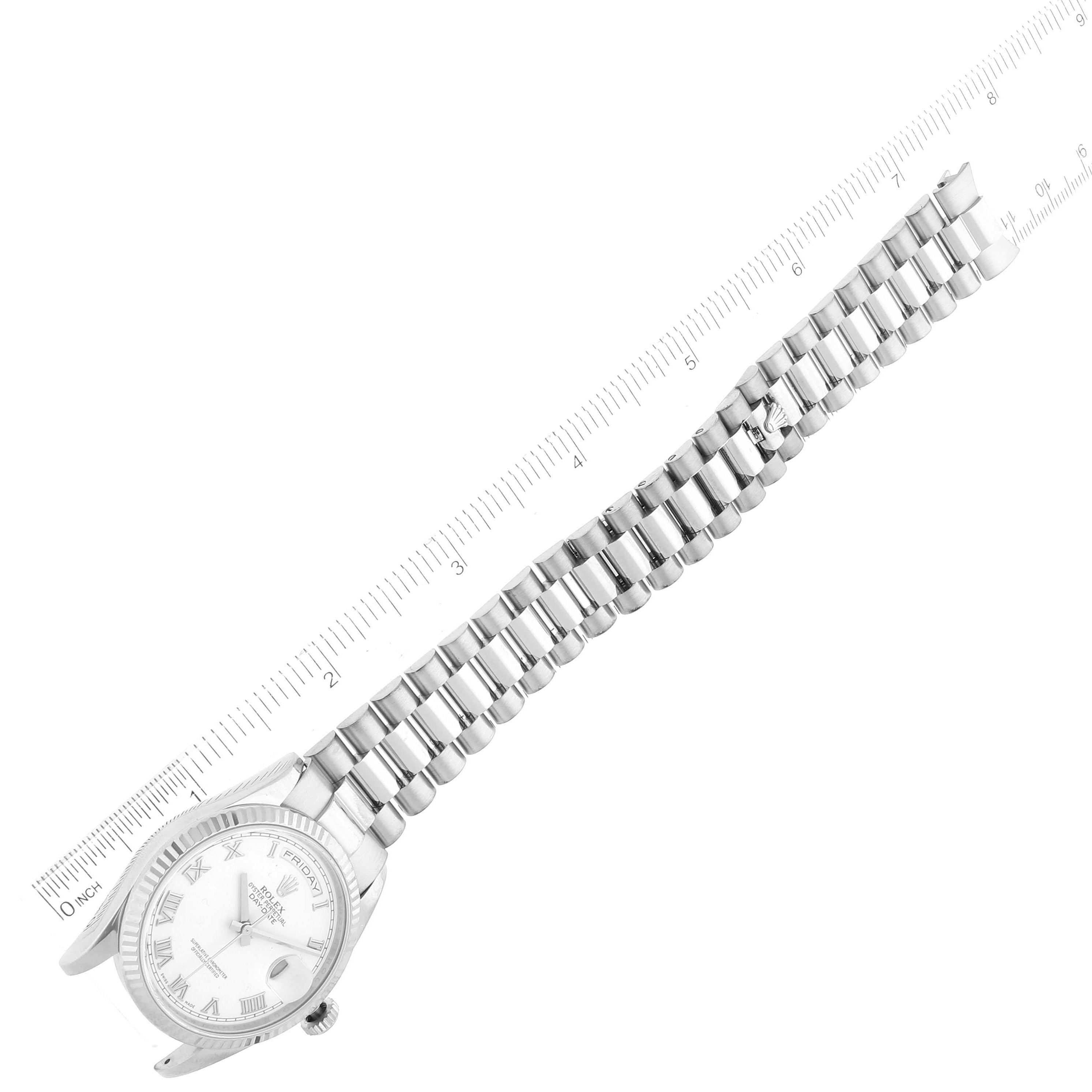Rolex President Day-Date White Gold Mens Watch 118239 Box Card + 2 Extra links