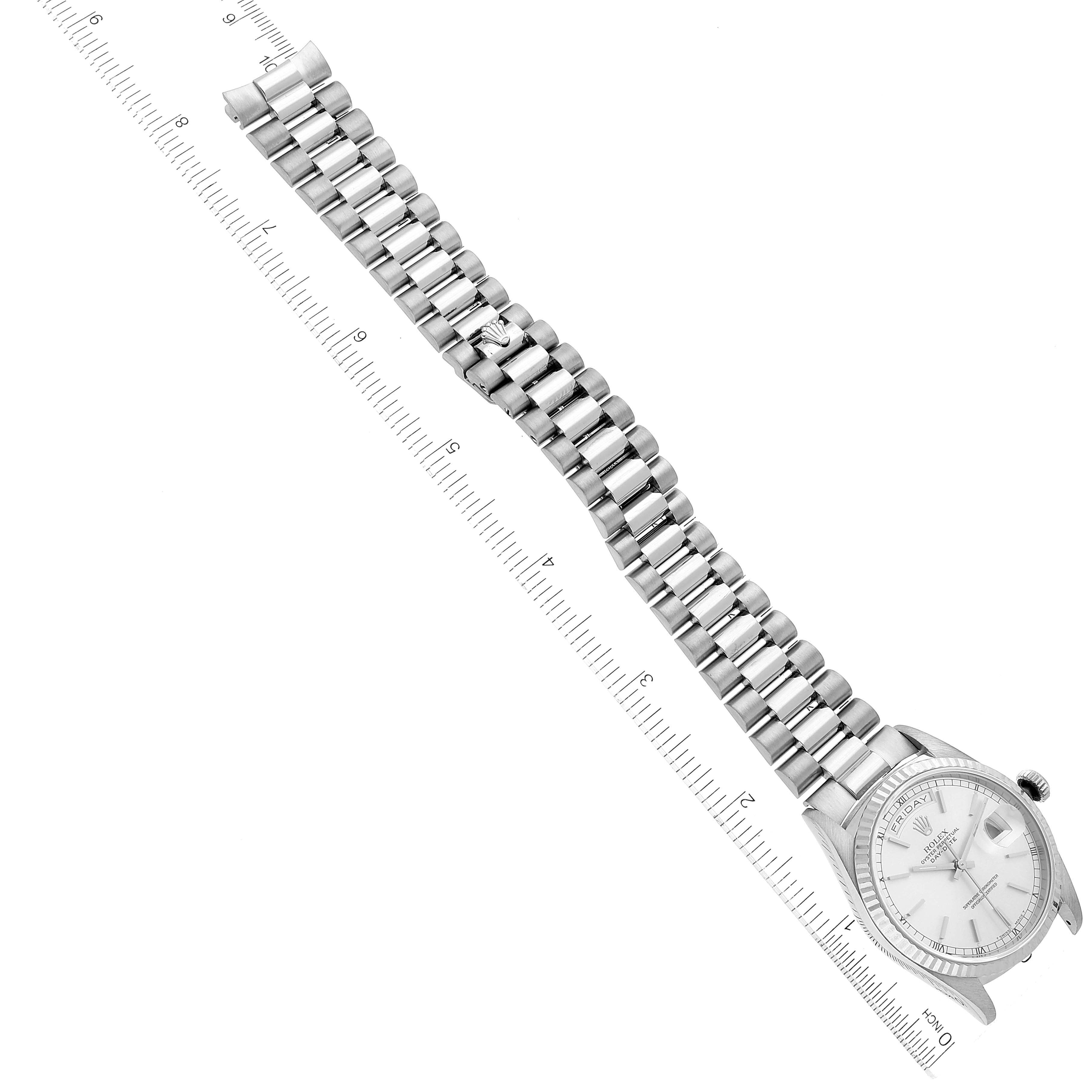 Rolex President Day-Date White Gold Mens Watch 18239 Box Service Papers